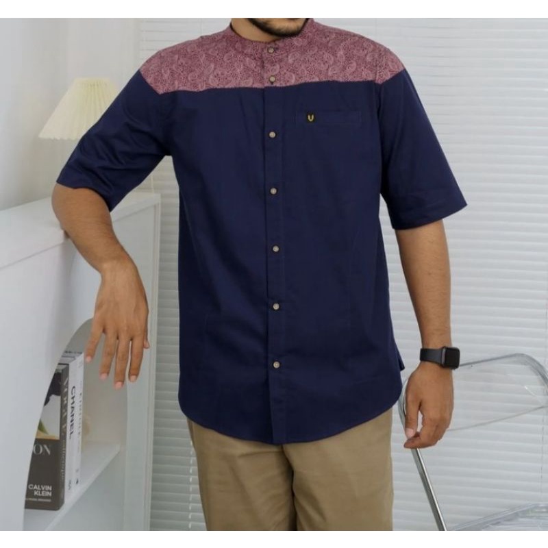 UHUD KEMKO LEAF BATIK NAVY