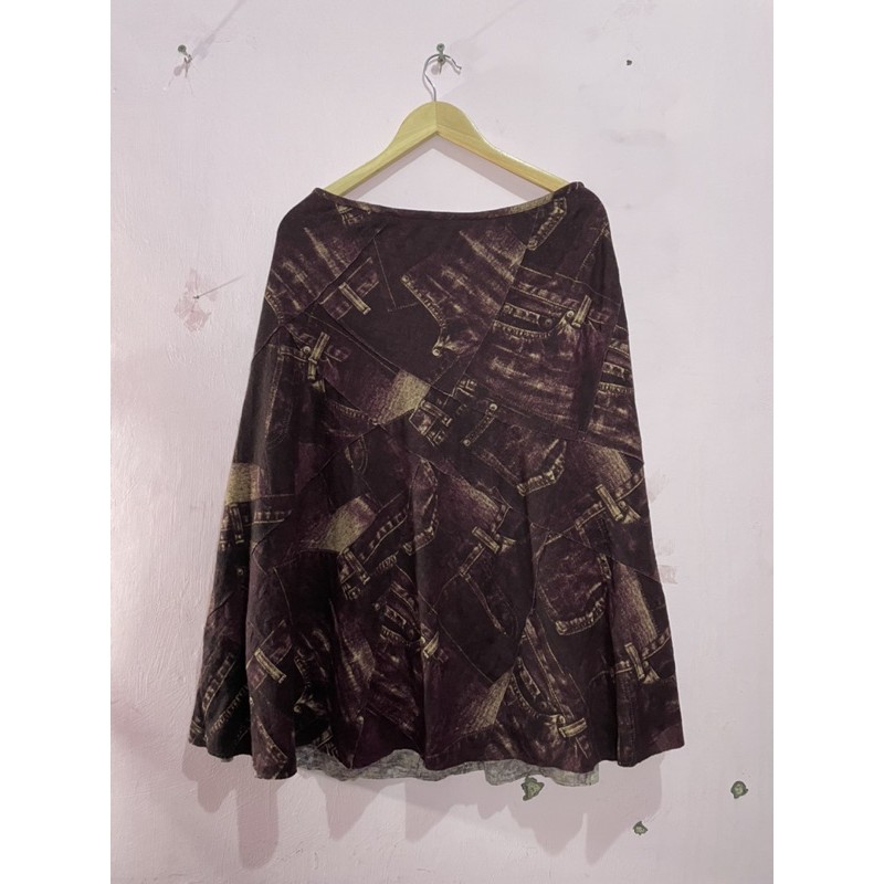 Rok Midi Ungu/Rok Flare/Rok Ungu/Rok Panjang Ungu Preloved