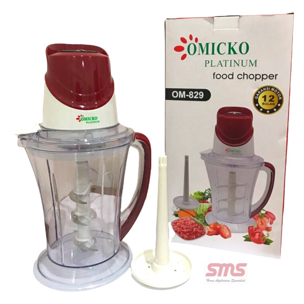 Food Chopper OMICKO OM-829 Penggiling Daging Bumbu Kapasitas 2 Ltr