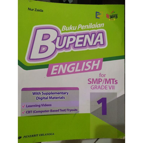 

Buku Bahasa Inggris kelas 7 Erlangga