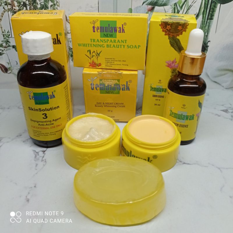 Paket Cream Temulawak + Alkohol TM Essence Lengkap (Toner Temulawak + sabun + serum + cream siang + cream malam)