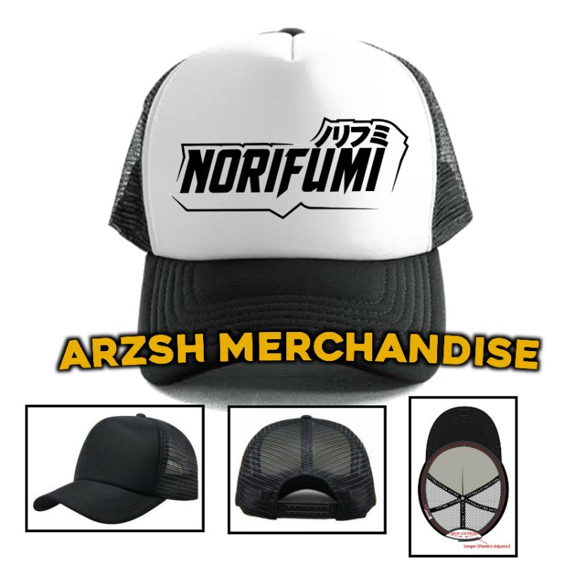 Topi Norifumi Racing Trucker - Topi Trucker Jaring Norifumi Racing Hitam Putih