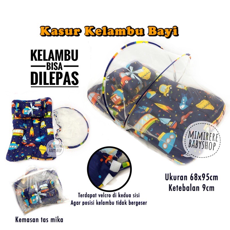 [KELAMBU BISA DILEPAS] Kasur Kelambu Bayi Set / Kasur Bayi Set Bantal Guling MIMIRERE