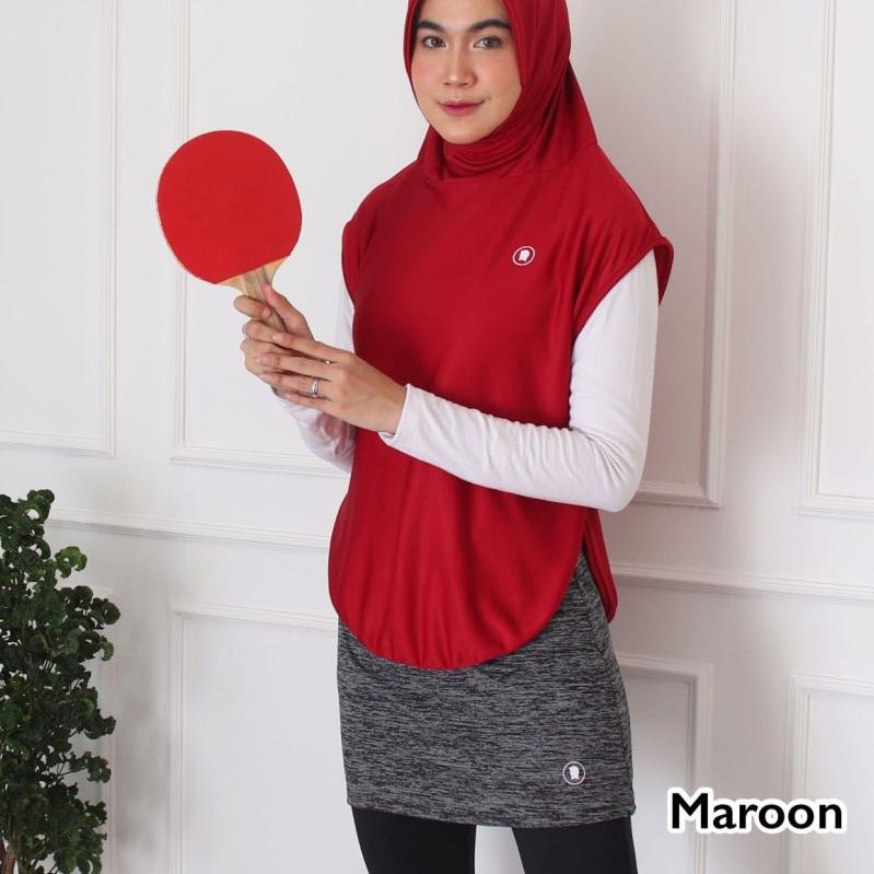 ☆ Rompi Vest Luaran Hijab Sport Olahraga Utk Lari Senam Sepeda Pakaian Olahraga Wanita Hijab Muslim