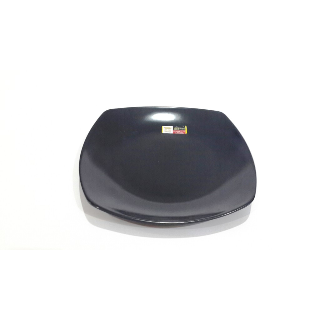 PIRING KOTAK KEREN ( 2 PCS ) P0508 Piring Melamin Kotak Ceper 8 inc Hitam Golden Dragon  PIRING KOTA