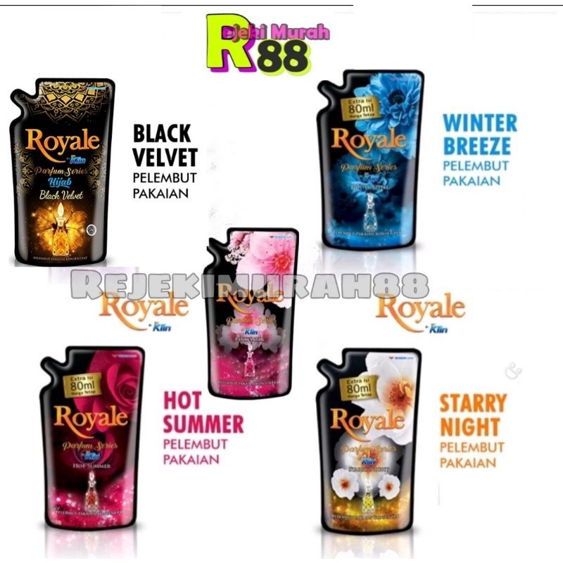 Soklin Royale Parfume Series Pelembut Pakaian Konsentrat 720ml