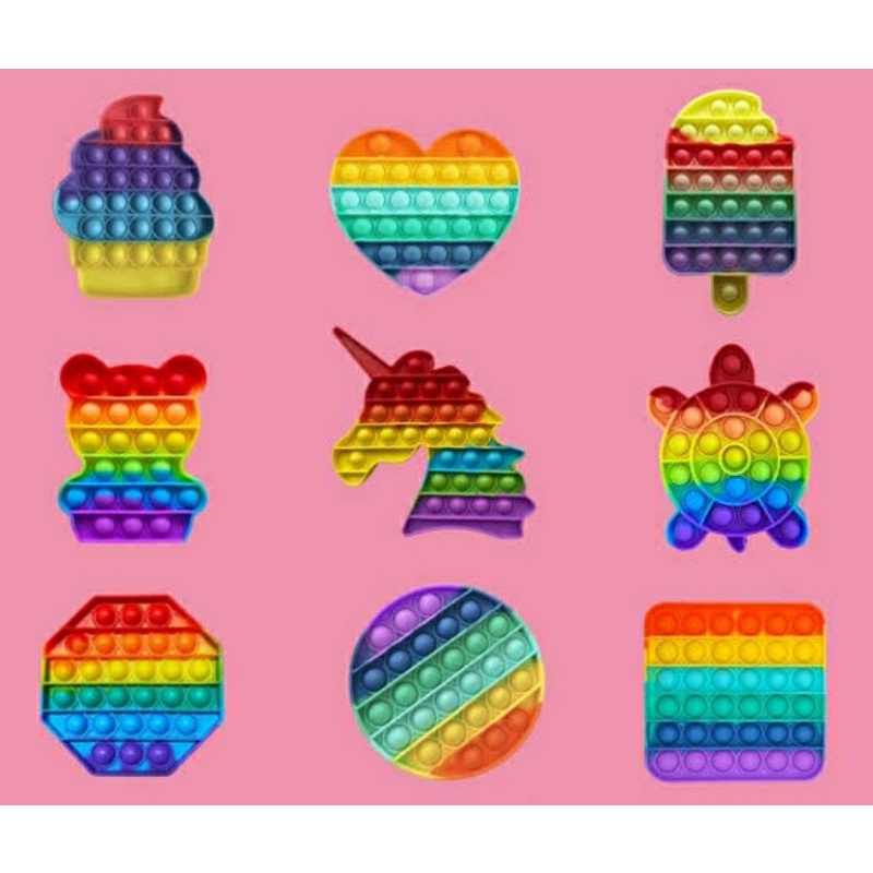 Pop It Rainbow Aneka Bentuk-1