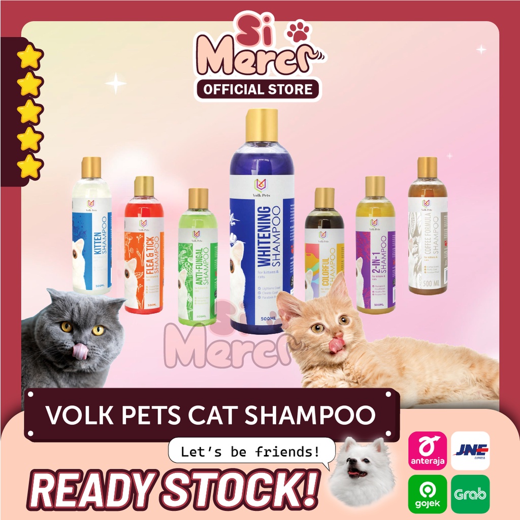 Shampo Kucing Cat Kitten Tick Flea Whitening Conditioner Jamur Kutu VOLK PETS 500ml