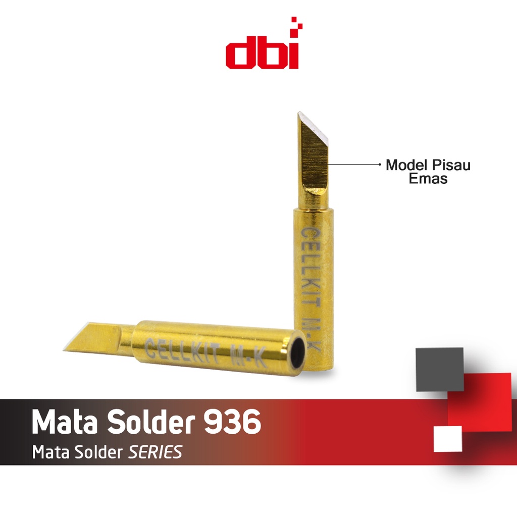 Paket Mata Solder 936 Emas (Lancip, Bengkok, Pisau)