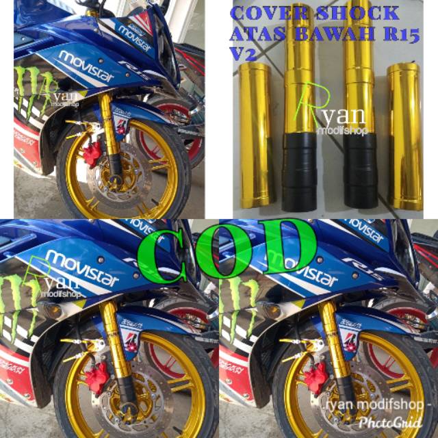 Cover shock R15  v2 model USD atas bawah dan bawah saja
