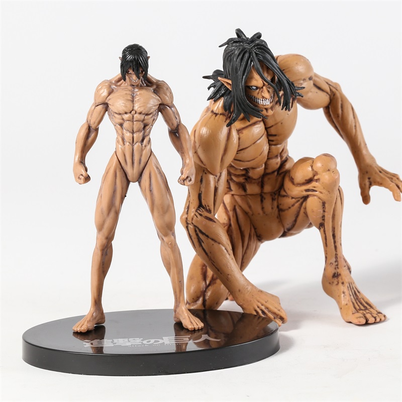 Mainan Action Figure Anime Attack on Titan Armored Eren Jaeger 15cm Bahan PVC