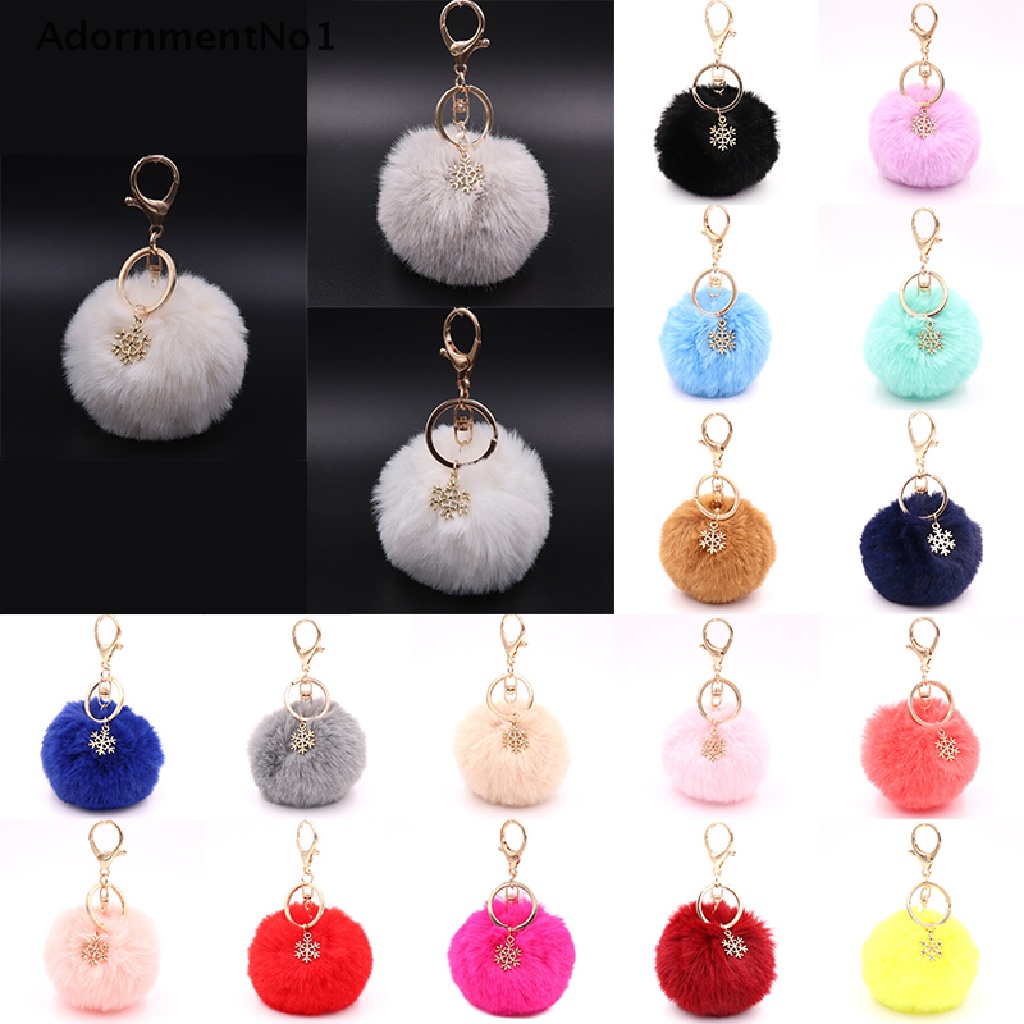 (AdornmentNo1) Gantungan Kunci Pompom Bulu Kelinci Imitasi Charms