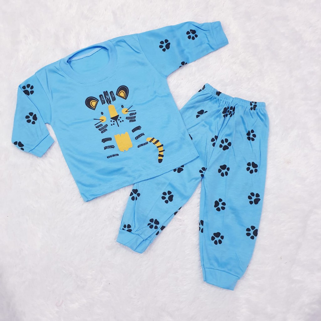 Setelan Piyama Bayi size 0 - 12 Bulan Piyama Tiger Baju Baby Gracia