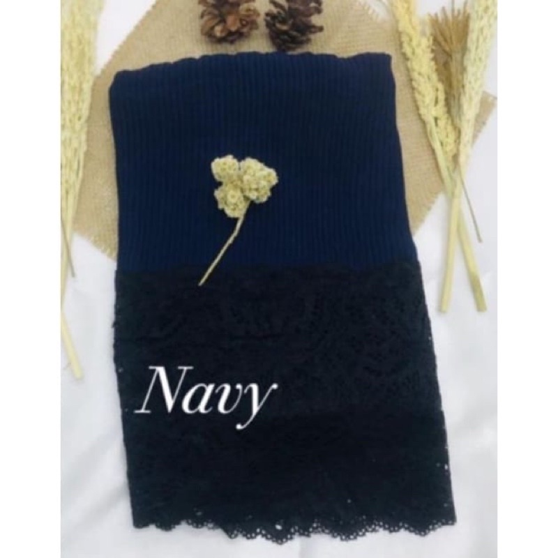 Pasmina  Plisket Prisket Renda Brokat brukat Impor/ Pasmina prisket  renda/model terbaru-Navy