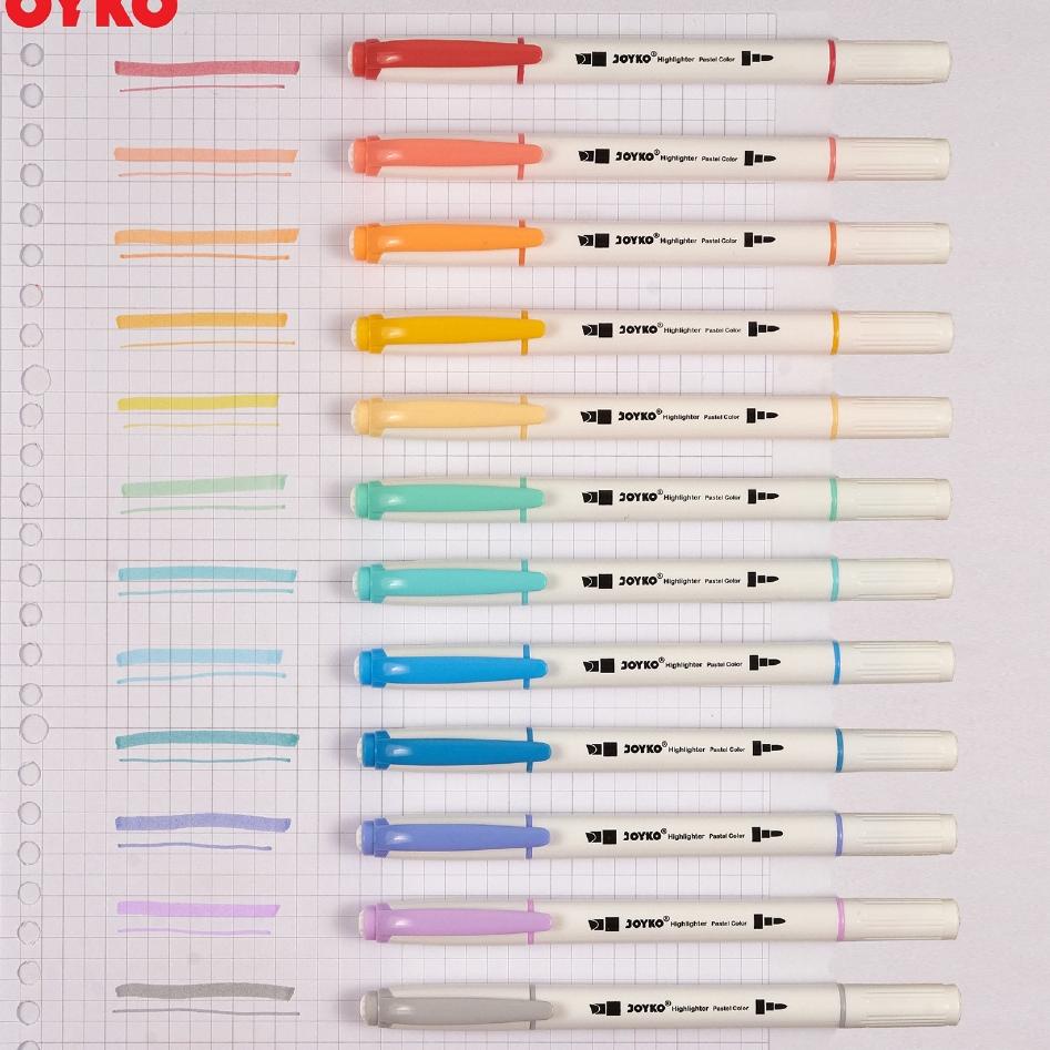 

Special - Highlighter Penanda Joyko HL-55 1 Set 12 Pcs 12 Warna 爽
