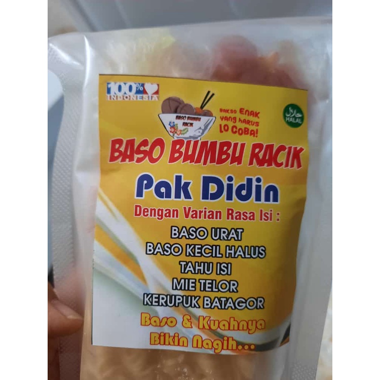 

Baso Sapi Instan/ Bakso Sapi Instan paketan/ Bumbu Racik Pak Didin - Kuning