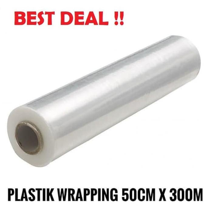 $$$$] Plastik Wrapping Stretch Film Roll Uk 50cm x 300 M Parcel buah koper