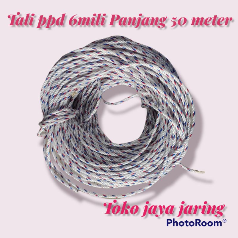 

tali tambang bak mobil pick up,L300,truk dll 6mili ( 50 mtr )awet dan kuat