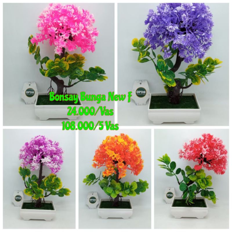 Tanaman Hias Bonsai Bunga Kode F Pot Bunga Bonsai Plastik Pot Bunga Hias Tanaman Bonsai Palsu