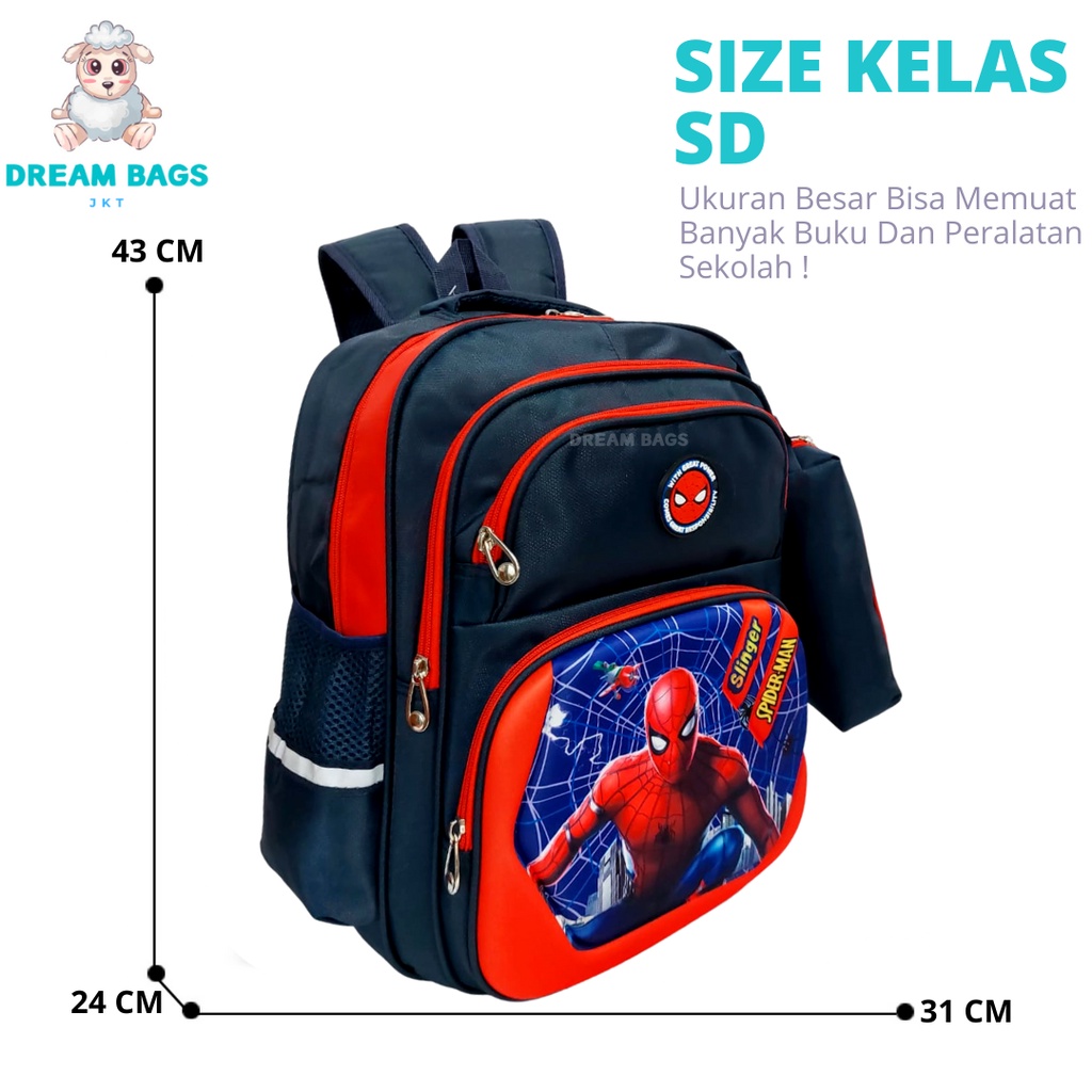 Dream Bags - Tas Anak Kaptain DB 637 Tas Sekolah Anak Ransel Anak Cowok