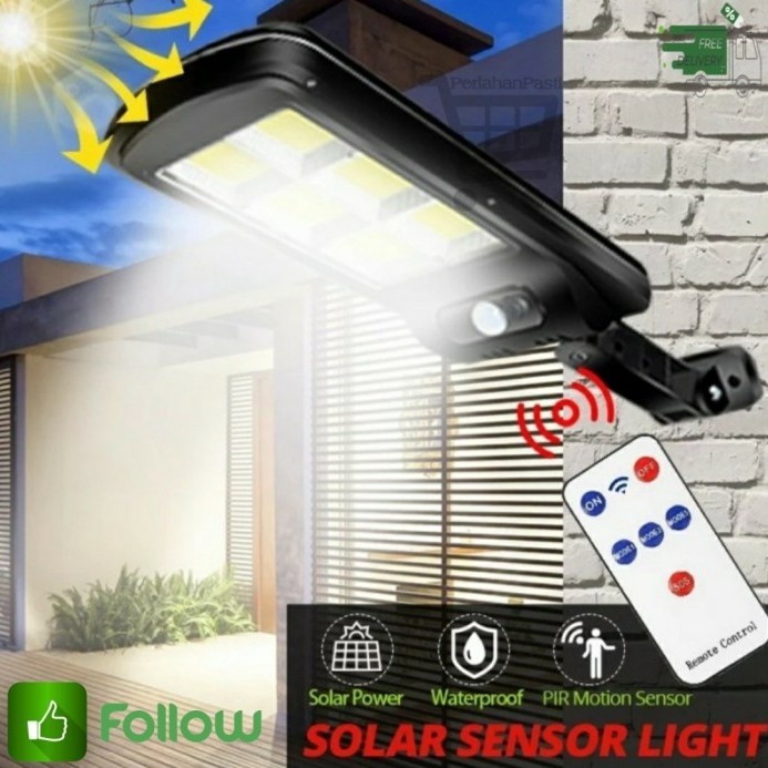 Lampu Solar LED Jalan Lampu Taman Jalan Tenaga Surya LED Solar Light - 6LED+Remote