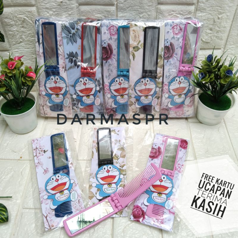 souvenir kacalipat kemas alas motif doraemon murah per pcs