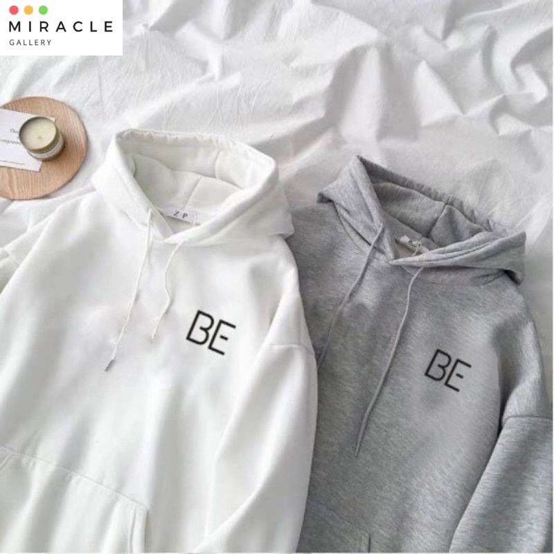 Sweater Hoodie Couple / Jaket Pasangan BE BE Bahan Fleece Premium