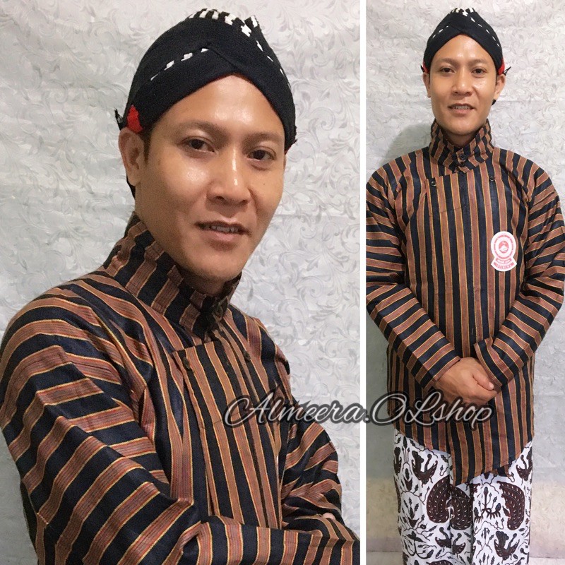 baju jawa surjan lurik tradisional raja keong