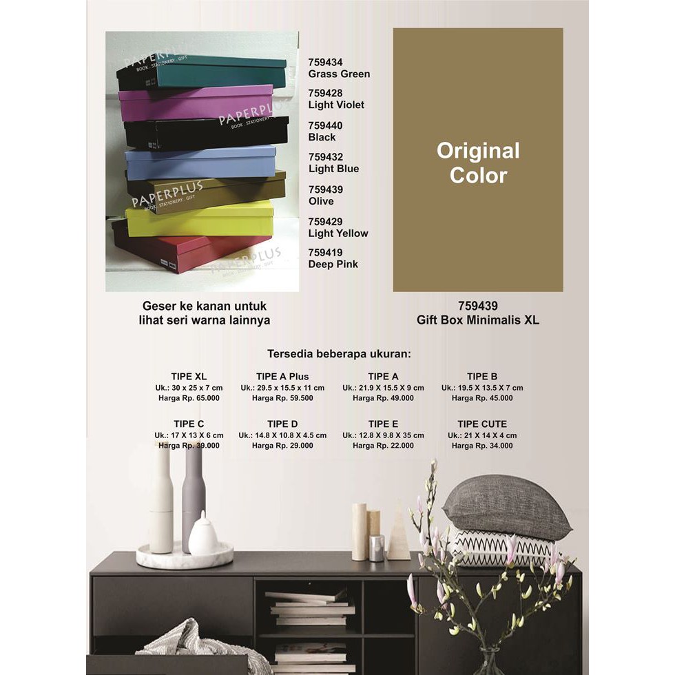 

Kotak kado/Kotak Hadiah/Gift Box Minimalis XL_Spectra Olive