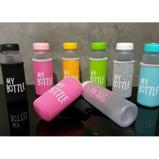 My bottle Doff + Pouch / Botol air minum plastik / Botol minum