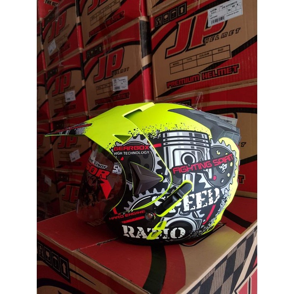 HELM JPR SUPERMOTO,HELM TRAIL DOBEL ORIGINAL