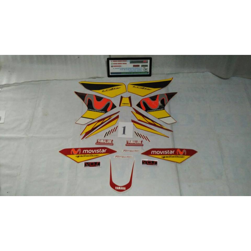 STRIPING MOVISTAR NEW VIXION ADVANCE MOVISTAR MERAH KUNING HITAM