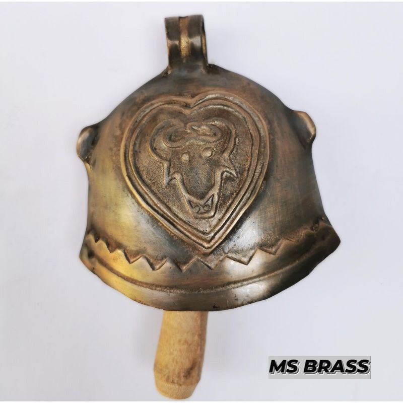 Bandul Kalung Sapi Klontongan Klontong Kluntung Sapi Lembu Kuningan Antik ukuran no 4