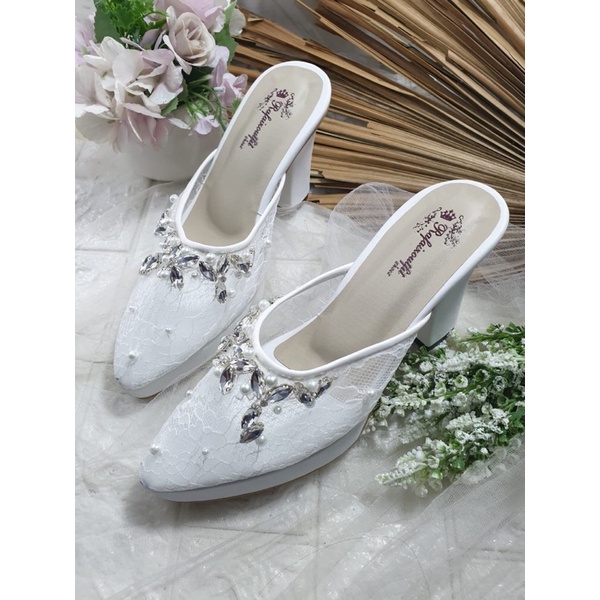 sepatu SExy diamont putih tinggi 9cm tahu