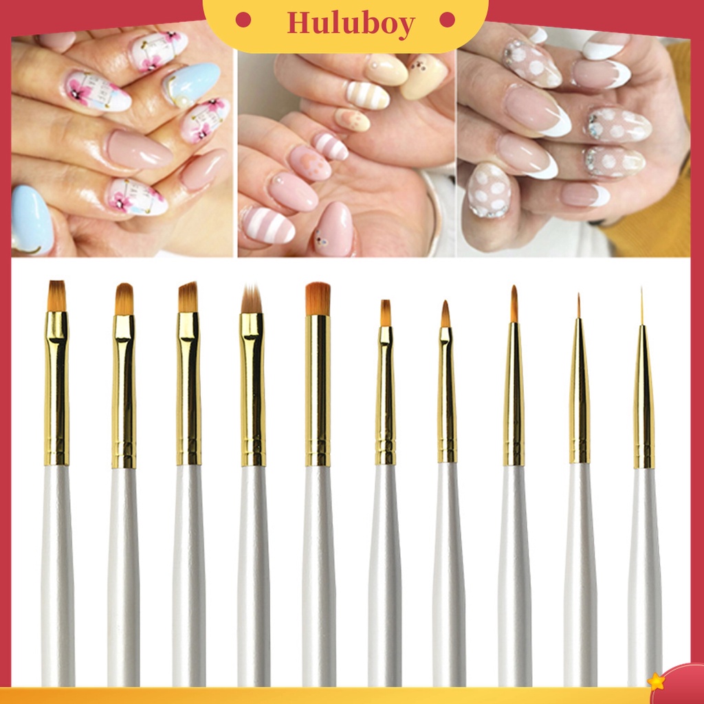 Huluboy Huluboy♡ Kuas Gambar Kuku Bahan Wol Nilon Untuk Salon