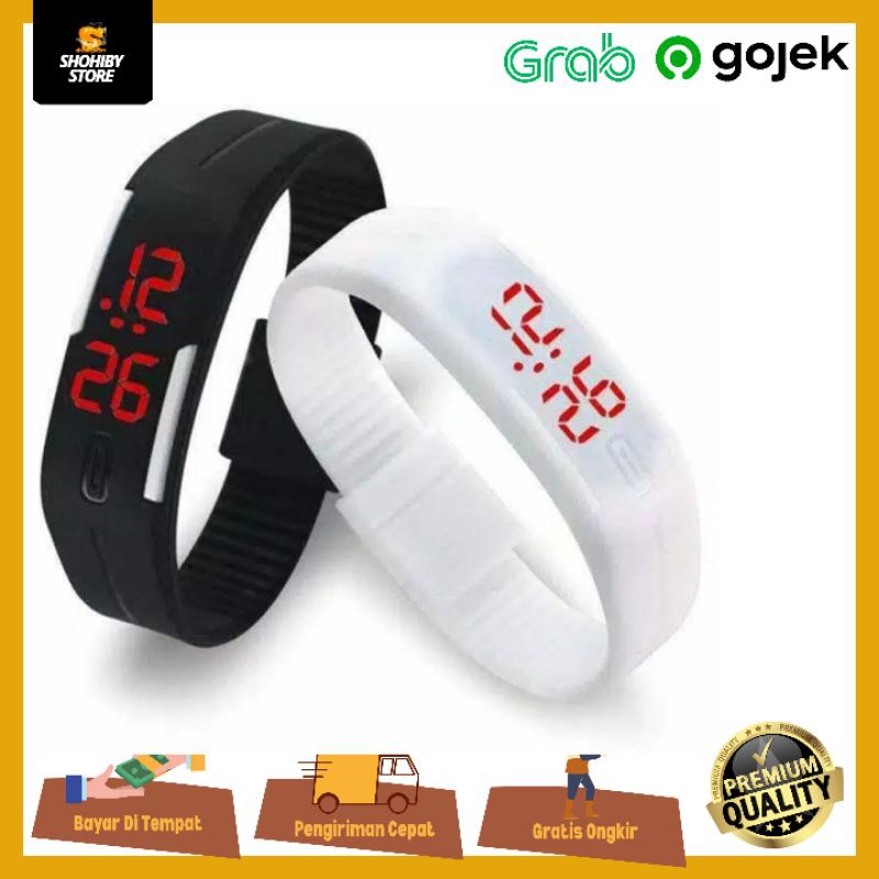 Jam Tangan gelang LED digital anti air unisex sport