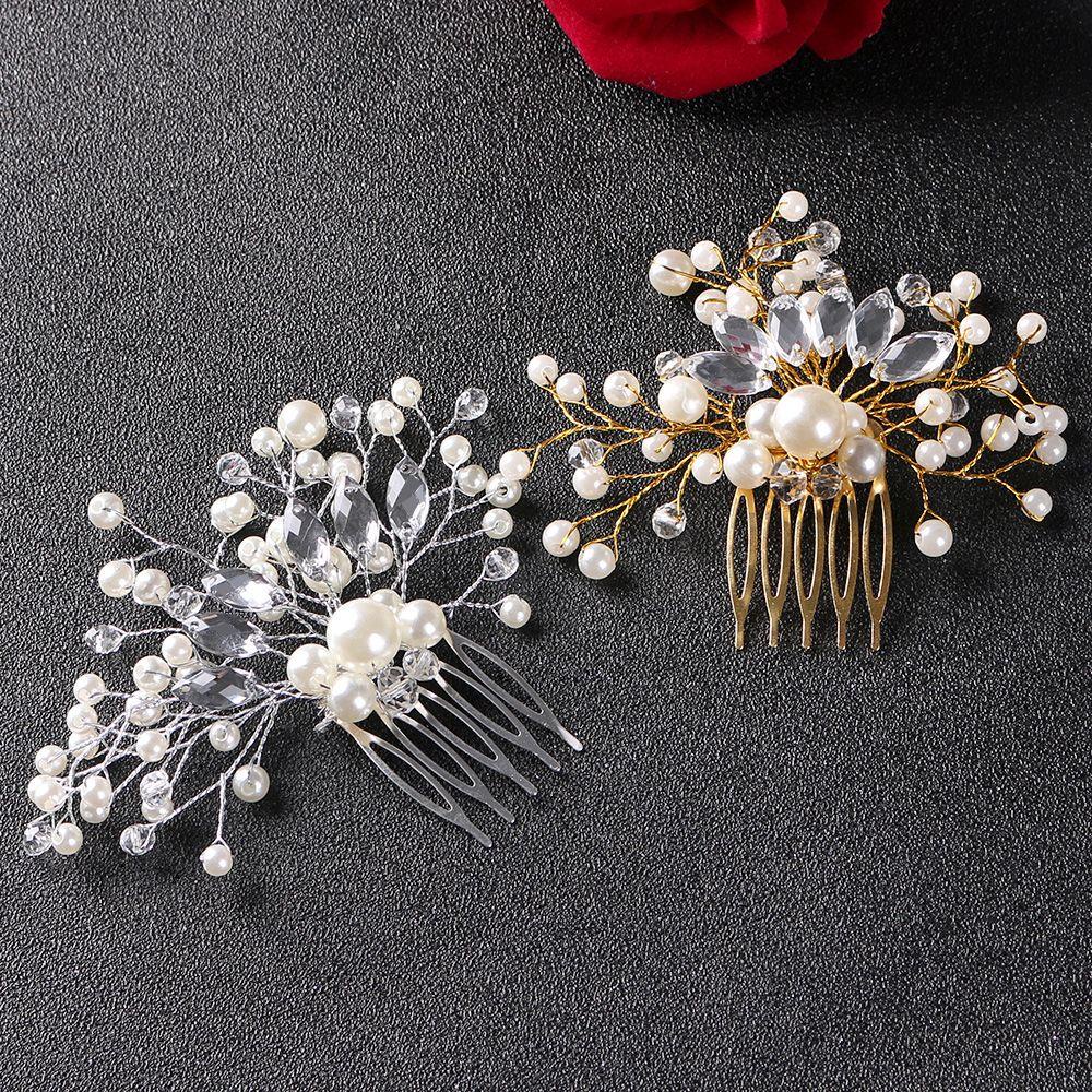 R-flower Hair Combs Romantic Bride Perhiasan Rambut Pernikahan Bridal Clips