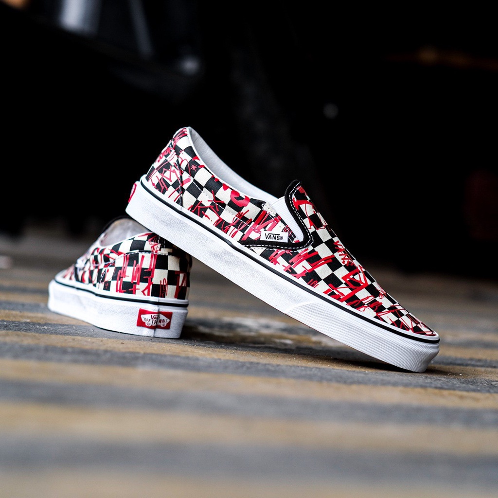 Vans Slip On Classic Crew Checkerboard / Red Original