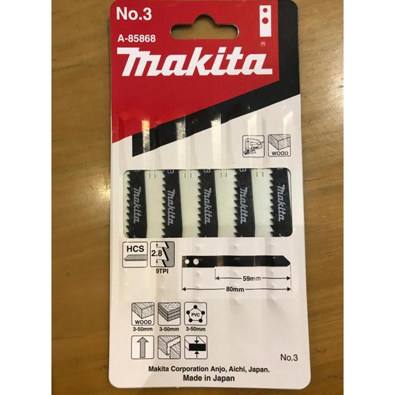 -READY- MATA JIGSAW MAKITA NO.3 (KEPALA LUBANG)