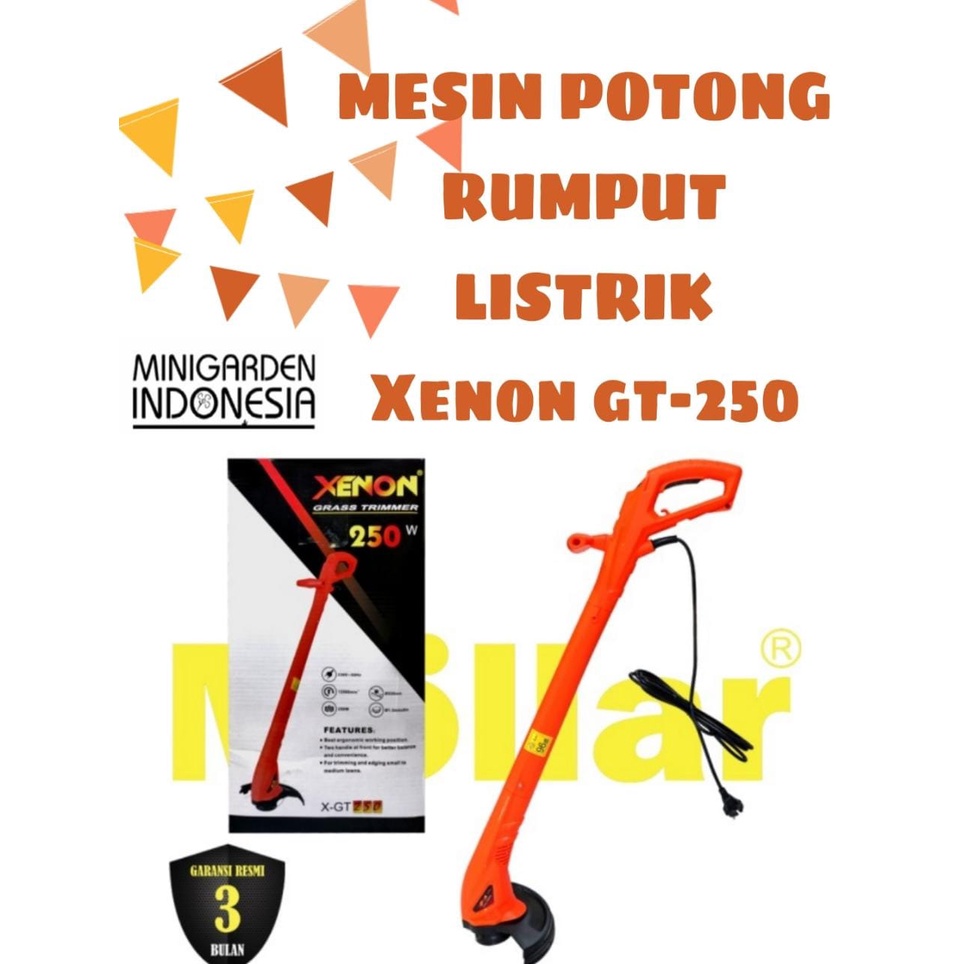 MESIN POTONG RUMPUT LISTRIK XENON GT 250 GRASS TRIMMER 250 WATT