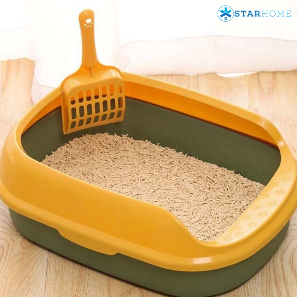 Cat Litter Box Kotak Bak Pasir Kucing Litter Box Kucing Wadah Tempat Pasir Kucing Toilet Kucing