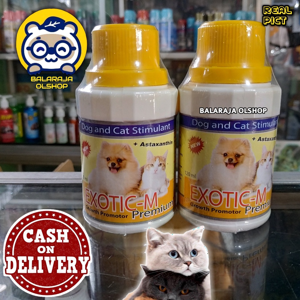 VITAMIN PENAMBAH NAFSU MAKAN DAN PENGGEMUK BADAN UNTUK KUCING &amp; ANJING - EXOTIC M 125