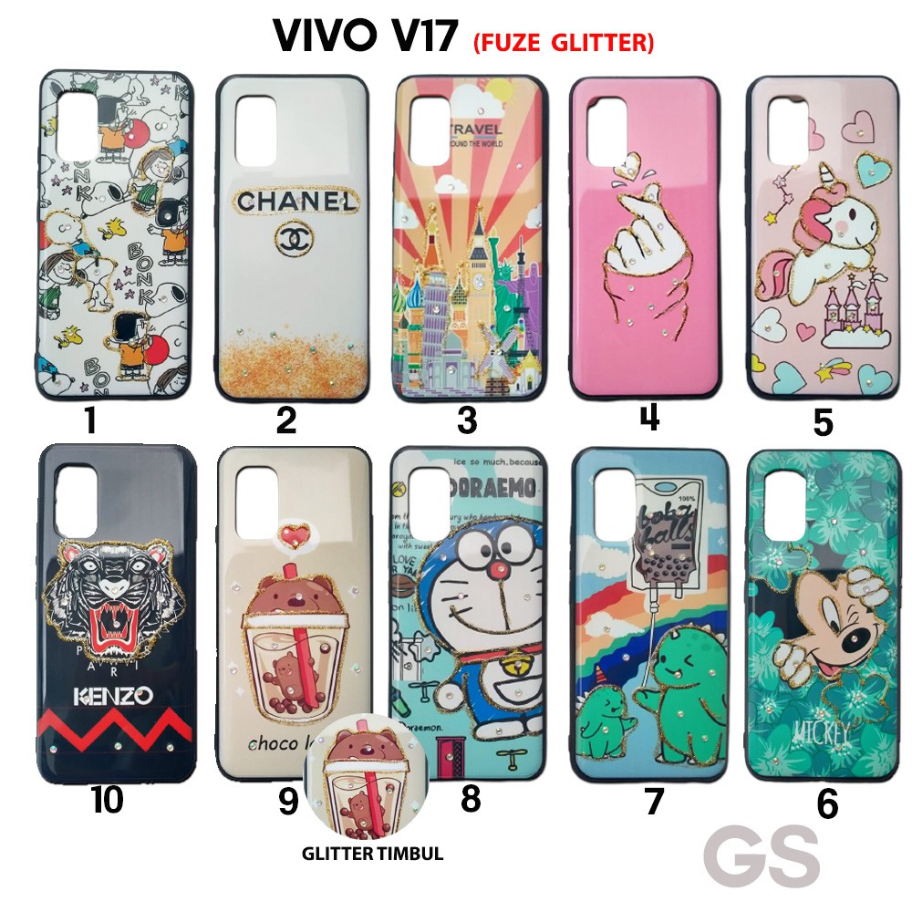 Hardcase V17  Fuze Diamond Glitter Karakter  Premium Quality