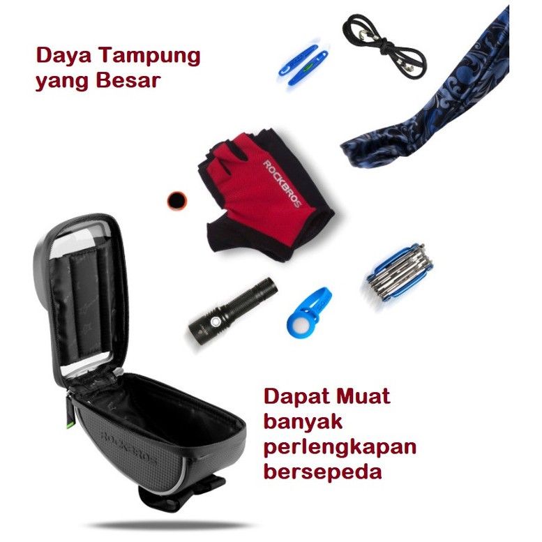 Tas Sepeda Rockbros Tempat HP Anti Air Handlebar - TS001