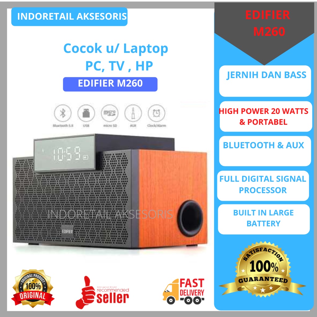 EDIFIER M260 BLUETOOTH PORTABLE HiFi SPEAKER BLUETOOTH | 20 WATTS RMS