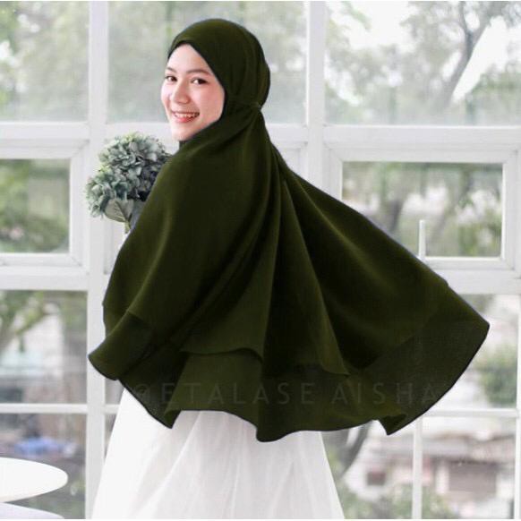 KERUDUNG 2 LAYER DIAMOND XL/KHIMAR KAYLA/HIJAB TALI 2 LAYER/BERGO INSTAN/JILBAB TALI