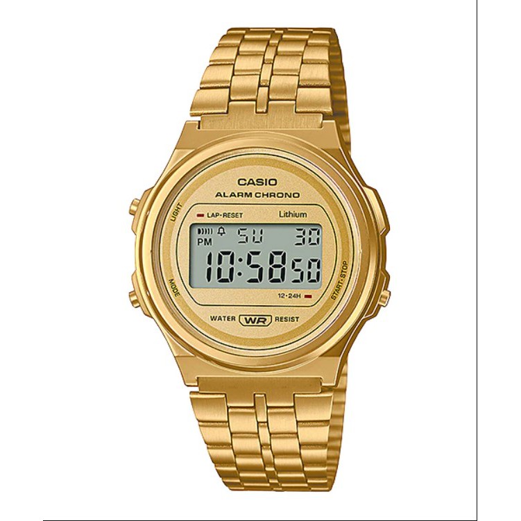 CASIO A 171WEG Gold Original Resmi Jam Tangan Digital Unisex