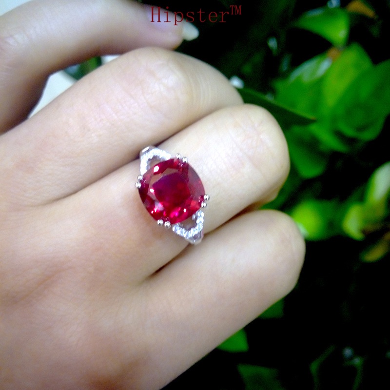 European and American New Hot Sale Trendy Best-Selling Inlaid Sapphire Adjustable Ring