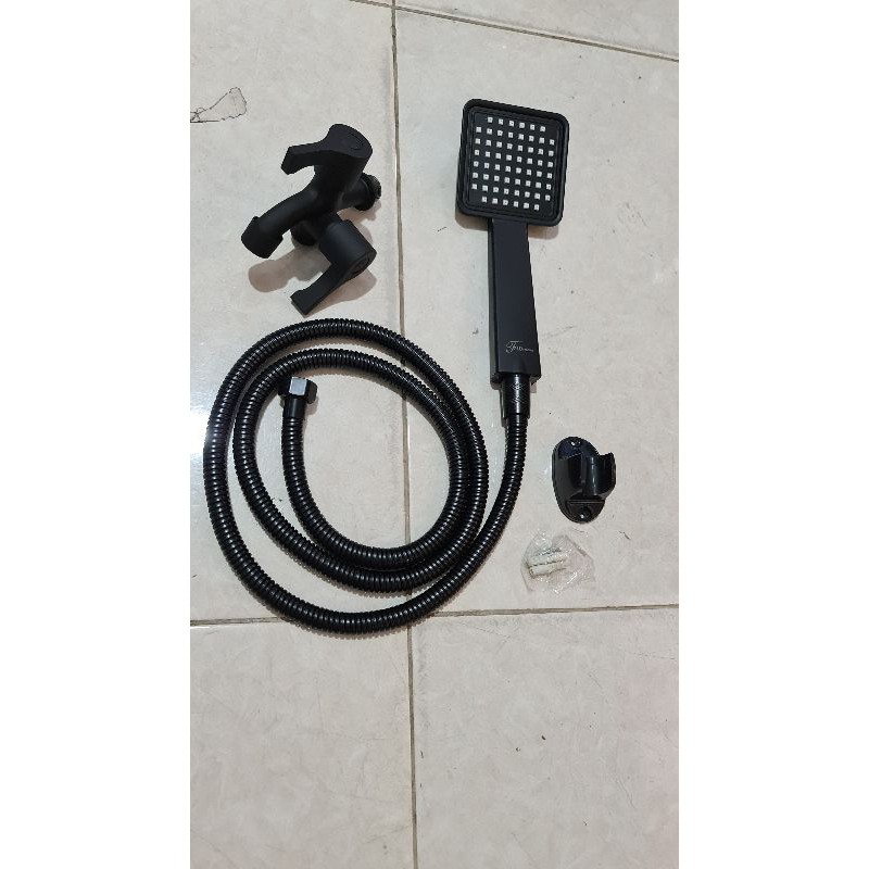 paket shower hitam black + kran cabang PROMO TERMURAH
