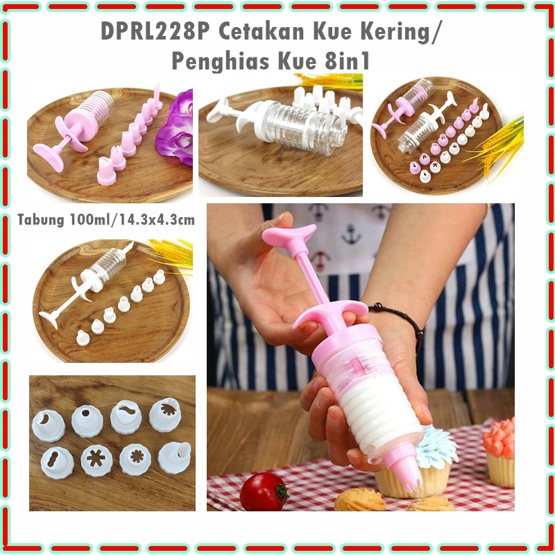 DPRL228P Cetakan Kue Kering/Alat Penghias Kue 8in1